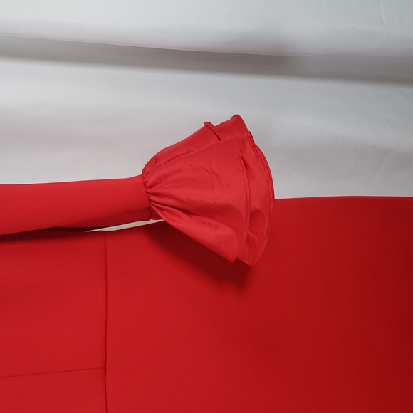 Eliza J Red Ruffled-Cuff Off-The-Shoulder Cocktail Dress - SZ 4 - NWT - Picture 7 of 13